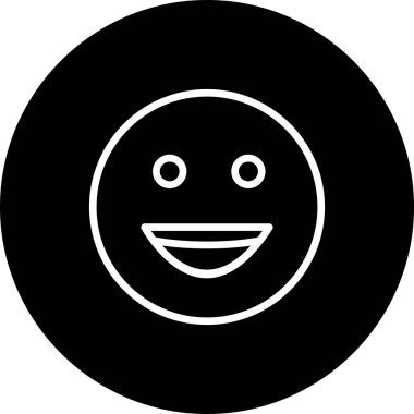  gülen yüz simgesi, basit vektör illüstrasyonu