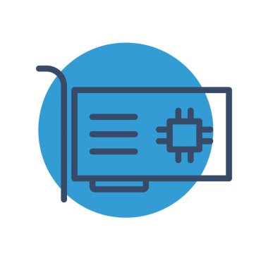 Bilgisayar donanımının vektör illüstrasyonu, dijital kavram