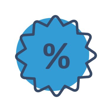 İndirim simgesi, vektör illüstrasyonu