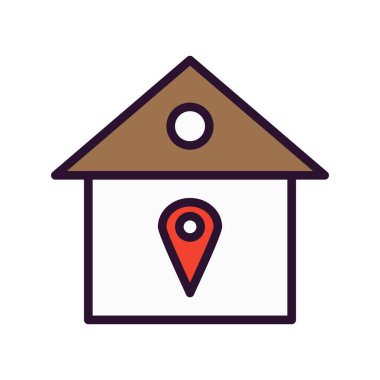 Konum simgesi, basit vektör illüstrasyonu