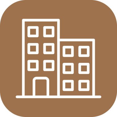  bina simgesi, basit vektör illüstrasyonu