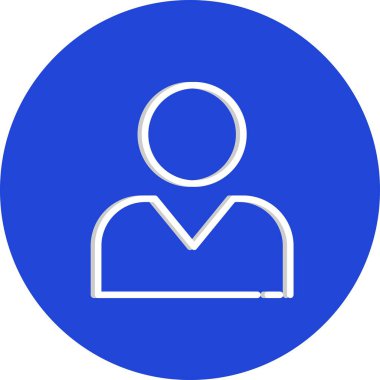 man simgesi, kişisel profil basit vektör illüstrasyonu