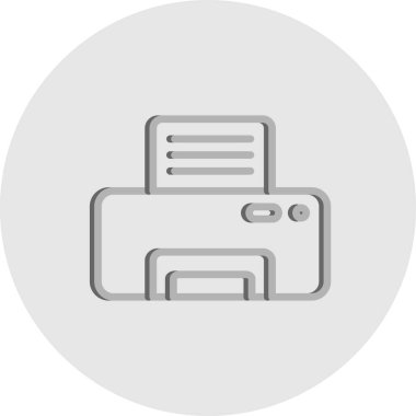 vektör yazıcı ağı simgesi, illüstrasyon  