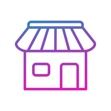 Dükkan ikonu. vektör illüstrasyonu