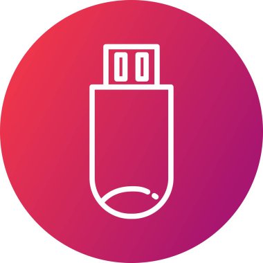 USB flash disk simgesi. düz tasarım biçimi