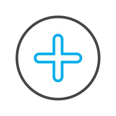 Artı işaret simgesi, vektör illüstrasyonu