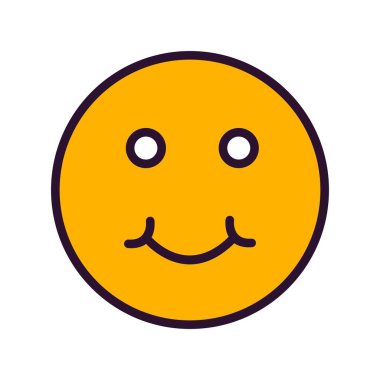 Mutlu yüz ifadesi ikon vektör illüstrasyon tasarımı