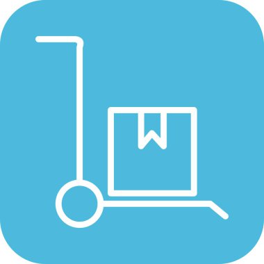 Tramvay simgesi, basit vektör illüstrasyonu