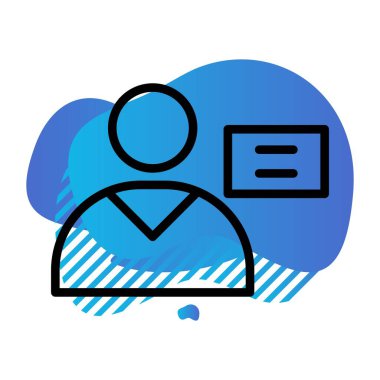 man simgesi, kişisel profil basit vektör illüstrasyonu