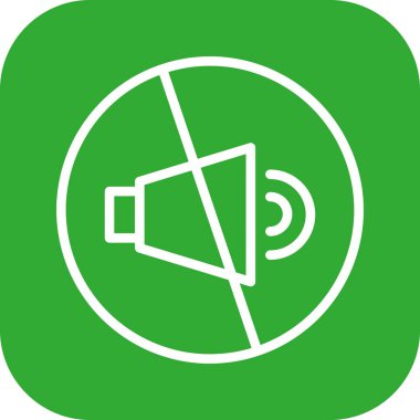 sessiz hoparlör simgesi, basit vektör çizimi