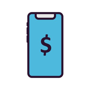 cep telefonu simgesi, basit vektör illüstrasyonu