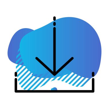 Simge indir, basit vektör illüstrasyonu