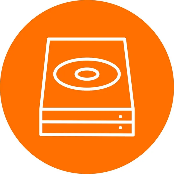 Vector Disk Icon Illustration — 스톡 벡터