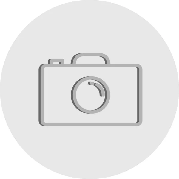 Иконка Камеры Векторная Иллюстрация Стиль Плоского Дизайна — стоковый вектор