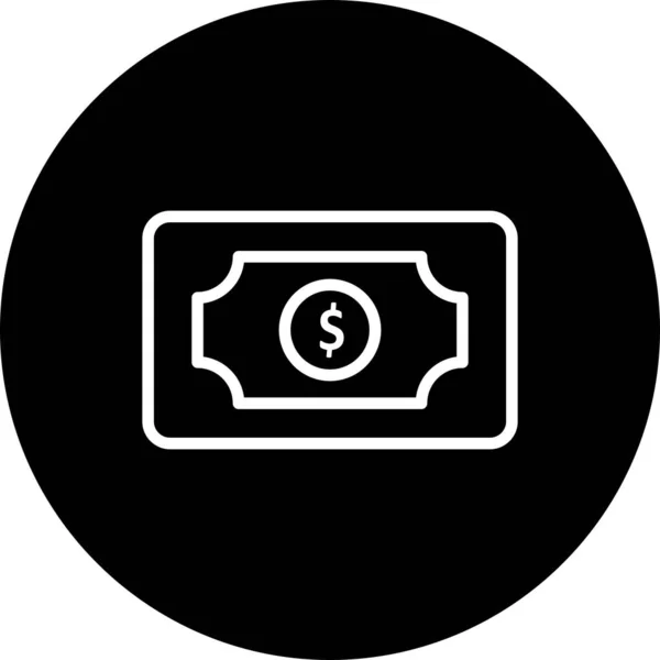 Dollar Sign Line Vector Icon — Stock Vector