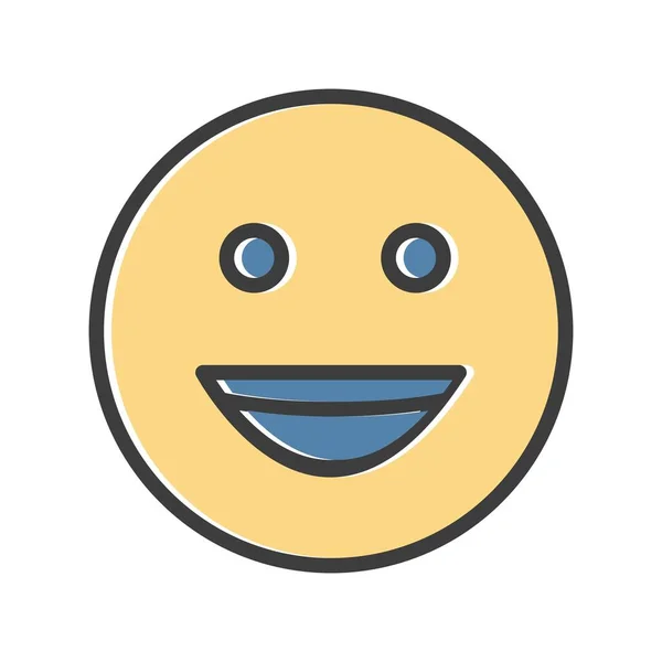 Smile Gesichtssymbol Einfache Vektorillustration — Stockvektor
