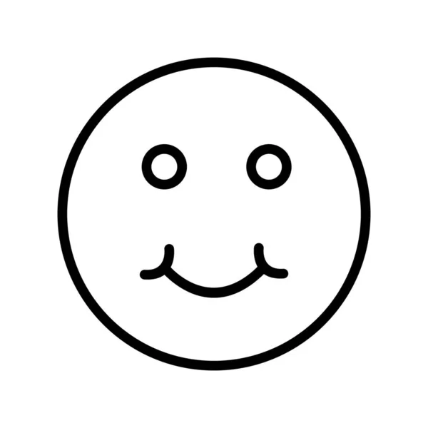 Sonrisa Icono Cara Vector Ilustración — Vector de stock