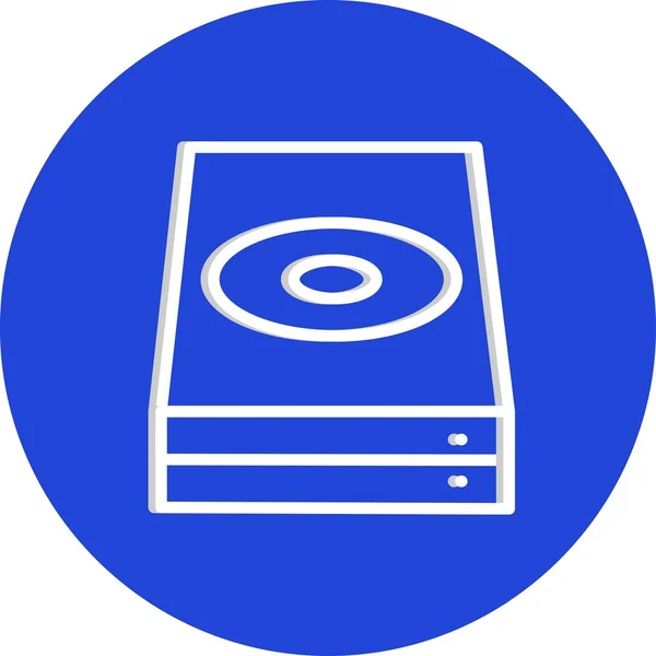 Vector Disk Web Icon Illustration — 스톡 벡터