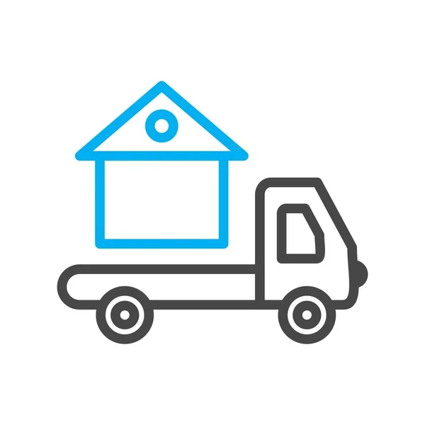 Vector Delivery Van Ico — Vector de stock