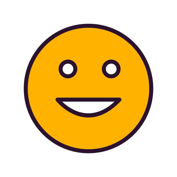 幸せな顔のアイコンシンプルなベクトルイラスト — ストックベクタ