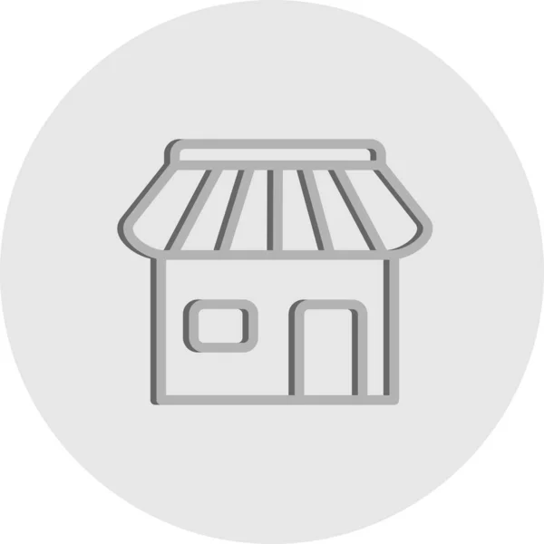 Icono Tienda Ilustración Vectorial — Archivo Imágenes Vectoriales