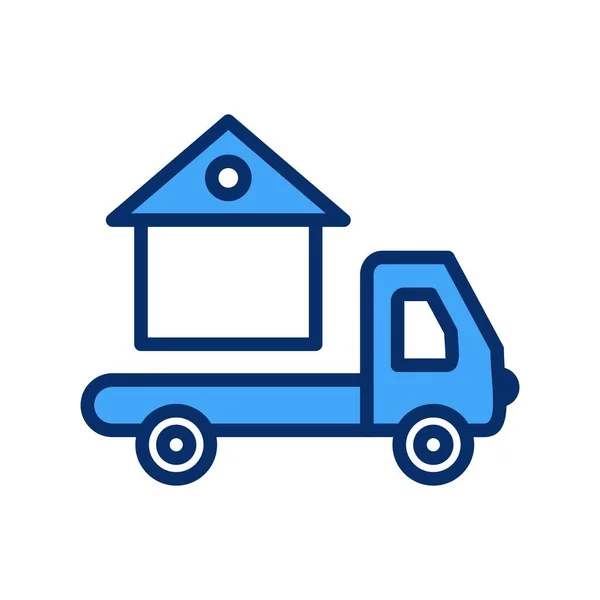 Vector Delivery Van Ico — Vector de stock