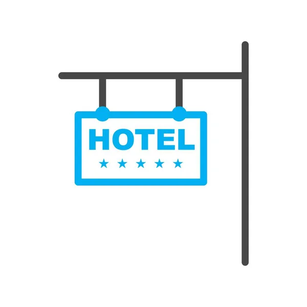 Ilustración Vectorial Del Icono Del Hotel — Vector de stock