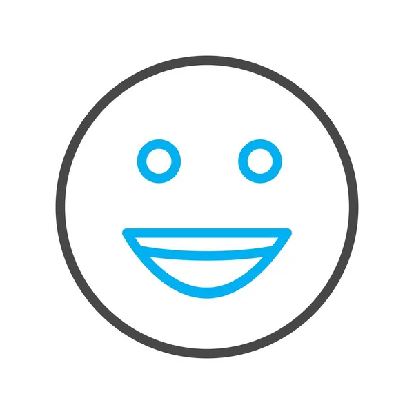 笑顔のアイコンシンプルなベクトルイラスト — ストックベクタ