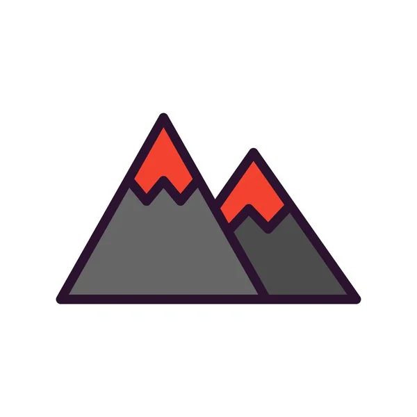 Vector Montaña Icono Ilustración — Archivo Imágenes Vectoriales
