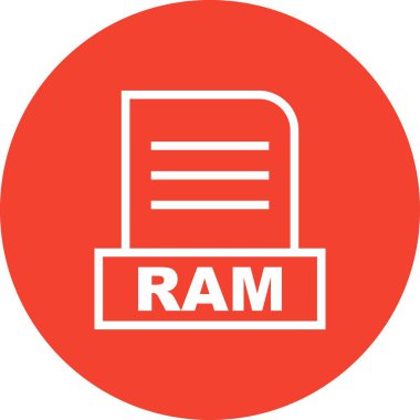 Vektör RAM dosya simgesi