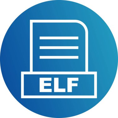Vektör ELF dosya simgesi