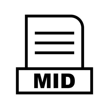 Vektör MID dosya simgesi