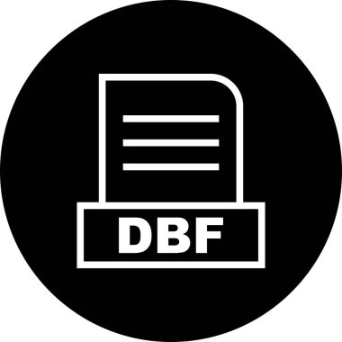 Vektör DBF dosya simgesi