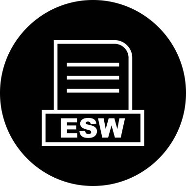  Vektör ESW dosya simgesi 