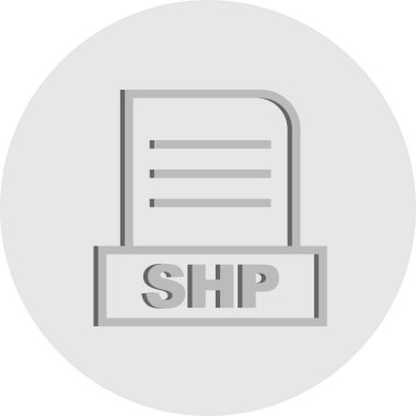 Vektör SHP dosya simgesi