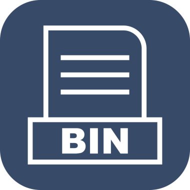 Vektör BIN dosya simgesi   