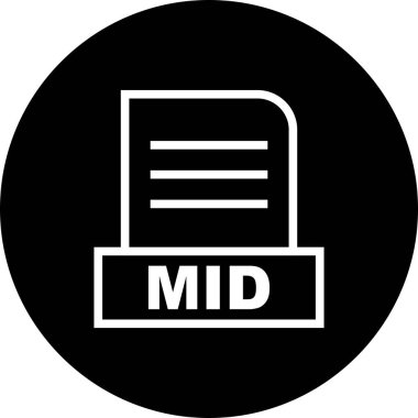 Vektör MID dosya simgesi