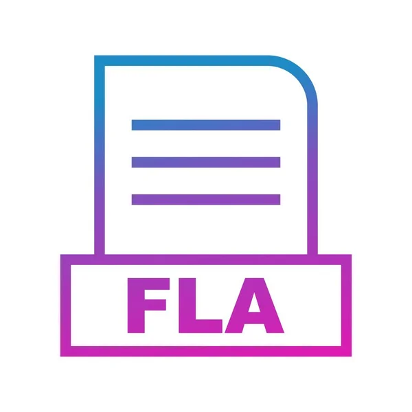 Vector Fla File Icon — Stock Vector