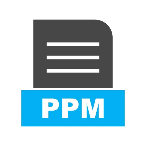 Vector Ppm File Icon — Stock Vector