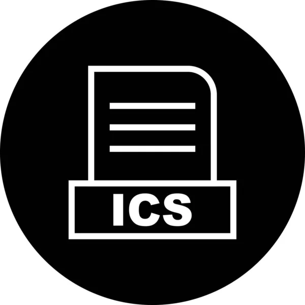 Векторна Піктограма Файла Ics — стоковий вектор