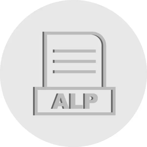 Vector Alp Bestand Pictogram — Stockvector