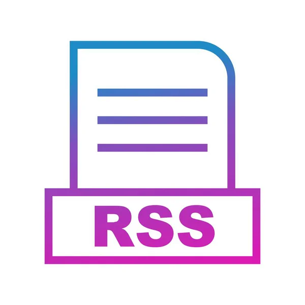 Vektor Rss Dateisymbol — Stockvektor