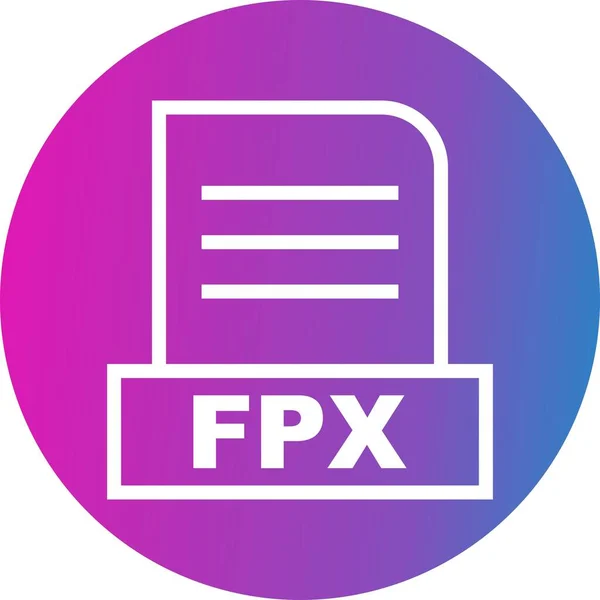 Vector Icono Archivo Fpx — Archivo Imágenes Vectoriales