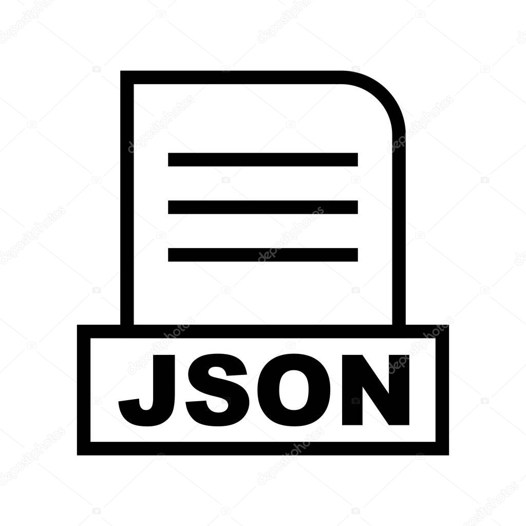 Vector JSON file icon
