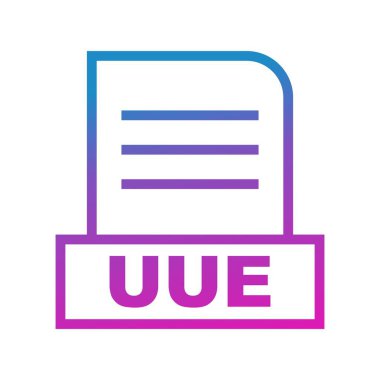 Vektör UUE dosya simgesi