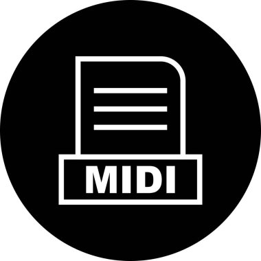 Vektör MIDI dosya simgesi