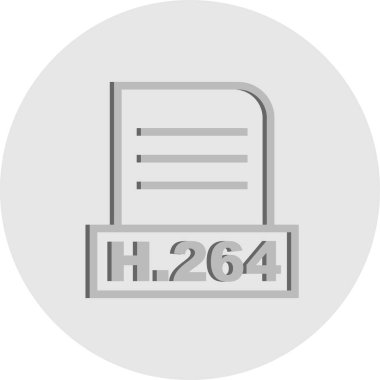 Vektör H.264 dosya simgesi