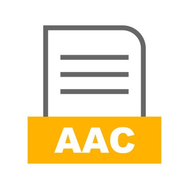 Vektör AAC dosya simgesi   