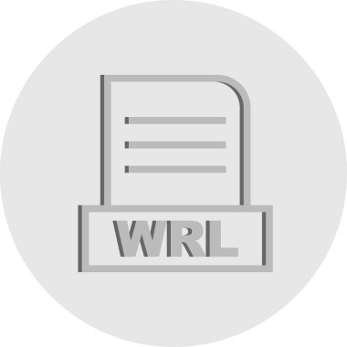 Vektör WRL dosya simgesi 