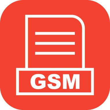 Vektör GSM dosya simgesi